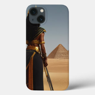 Black Egyptian Queens Fodral-Mate iPhone 13 Fodral