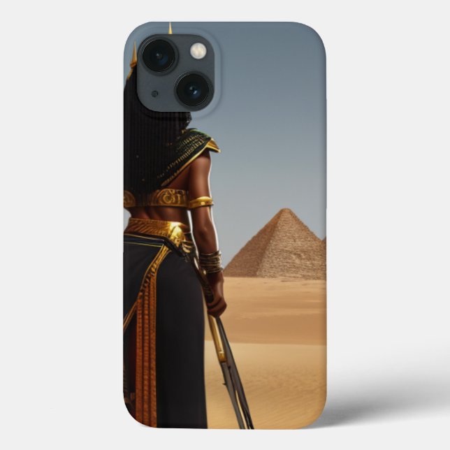 Black Egyptian Queens Fodral-Mate iPhone 13 Fodral (Baksida)