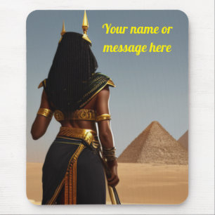 Black Egyptian Queens Mousepad Musmatta