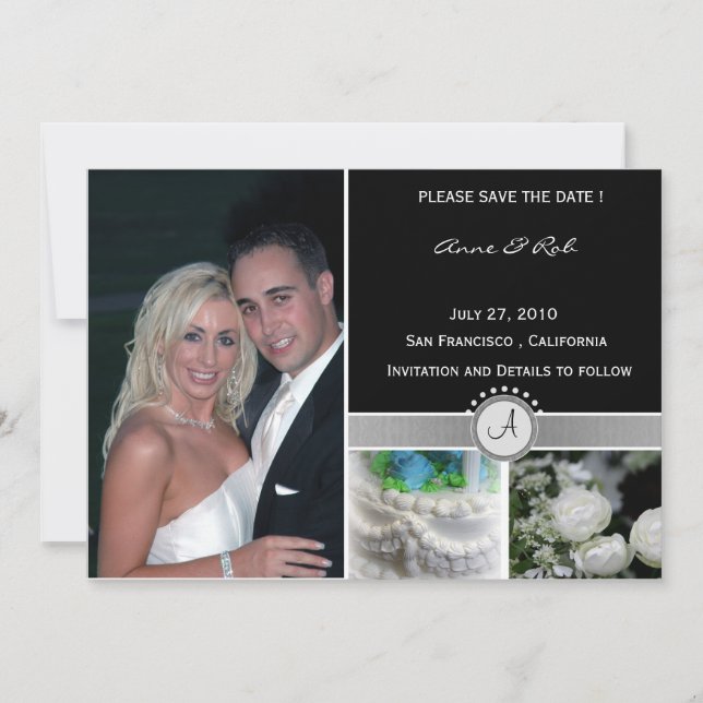 Black Elegance - Spara datumkortet. Datumet (Framsida)