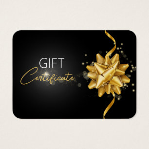 Black Elegant-gåva av Guld Bow Classy Luminy Visitkort