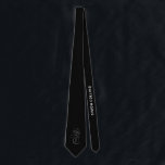 Black Elegant Gothic Monogram Namn Medieval Typo Slips<br><div class="desc">Svart Elegant Gothic Monogram Namn Medieval Typo-halslips med personlig initialer i gammalt gult medeltida kalligrafiskript och eget namn,  firande,  bröllop-par namn eller anpassningsbar med sofistikerat sans serif-teckensnitt. Snyggt svart och vitt färger fullt anpassade i alla färg. Mycket klassig och elegant,  perfekt som gåva till groomsman.</div>
