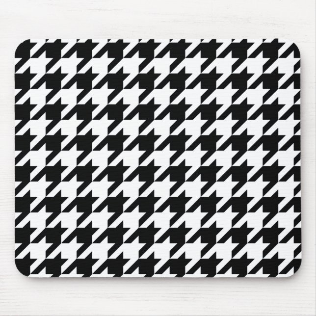 Black Elegant Houndstooth Musmatta (Framsidan)