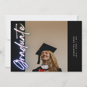 Black Elegant Ombre Neon Grad Photo Meddelande