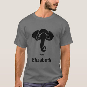 Black Elephant Family Home Adress Republican T Shirt
