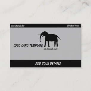 Black Elephant Logotyp Visitkort