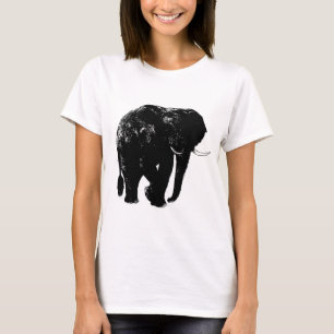 Black Elephant Silhouette T-shirt