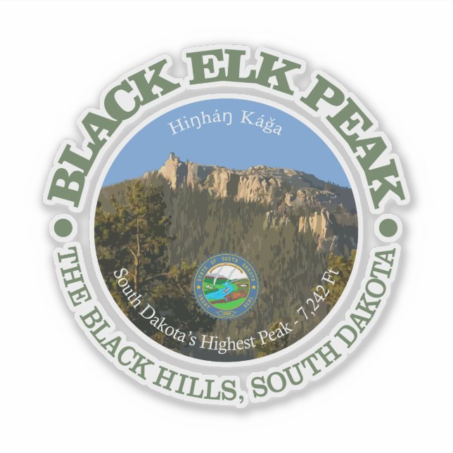 Black Elk Peak Klistermärken (Framsida)
