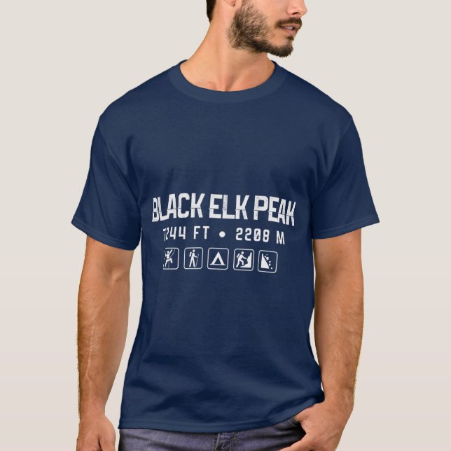 Black Elk Peak South Dakota Mountain T Shirt (Framsida)