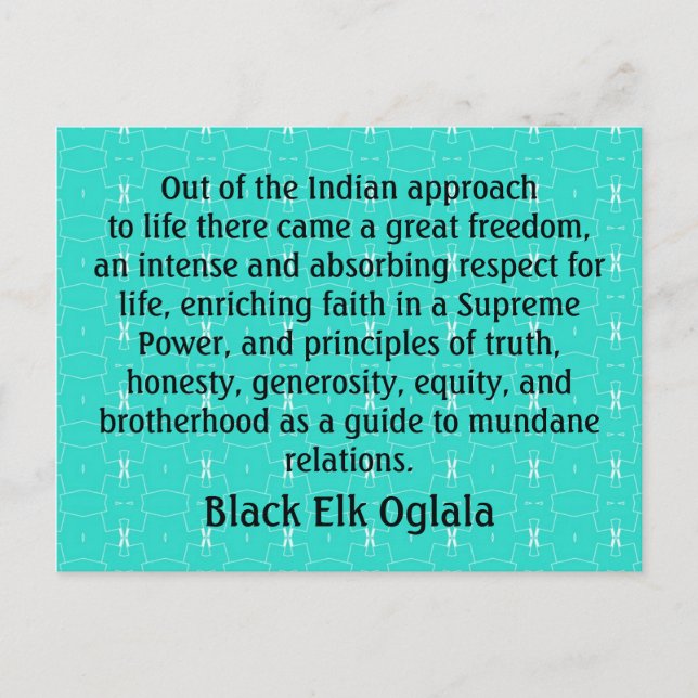 Black Elk-vykort Vykort (Framsida)