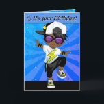 Black eller Brown Boys Hip hop Grattis på födelsed Kort<br><div class="desc">Kolla in den här roligten, Hip hop-temat Grattis på födelsedagen Card för en pojke! Det är fantastisk! Hans namn och ålder visas på varje sida av detta kort skapar det personligt toppen. Du får lägga till ett personligt meddelande och ditt namn och få det tryckt på insidan av högerna! Det...</div>