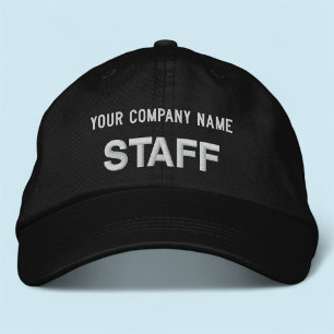 Black Embroized-staben Cap Baseball Hat-Anpassning Broderad Keps