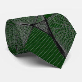 Black Emerald Grönt & Silver "Spindelnät" Slips