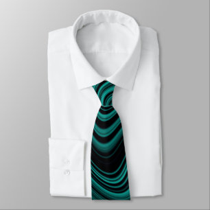 Black & Emerald Vågigt Abstraction Slips