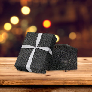 Black Emu Skin-liknande läder Presentpapper