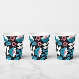 Black Ethnic Mexican Embroidery Flowers