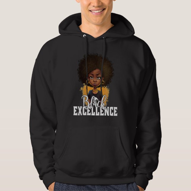 Black Excellence African Pride Black History Month Hoodie (Framsida)