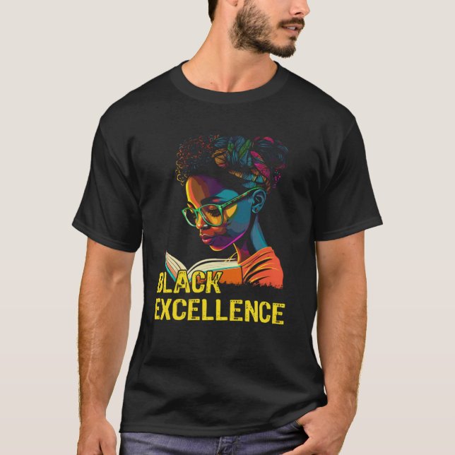 Black Excellence African Pride History Month T Shirt (Framsida)
