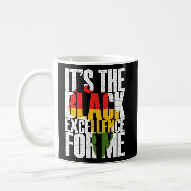 Black Excellence Afro Black Pride African Black Hi Kaffemugg (Vänster)