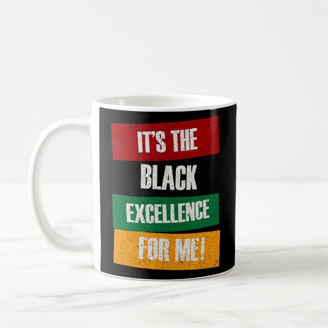Black Excellence Afro Black Pride African Black Hi Kaffemugg (Vänster)
