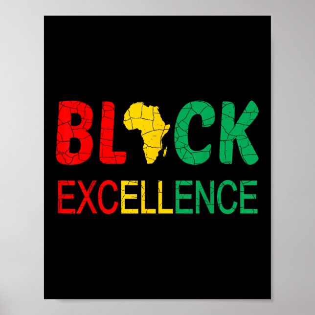 Black Excellence Black History Month Bhm Manar Wom Poster (Framsidan)