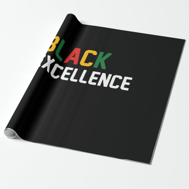 Black Excellence Black Proud Presentpapper (Utrullad)