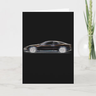 Black Exotic Luxury Sports Car från en gentleman Kort