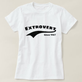 Black Extrovert Typography Swoboda Anpassningsbar  T Shirt