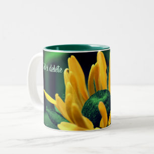 Black Eyed Susan Abstrakt Blommigt Personlig Två-Tonad Mugg