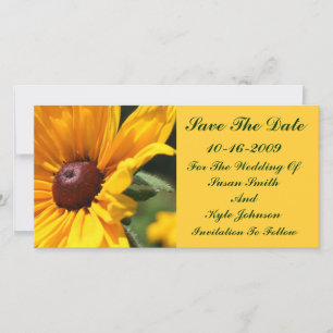 Black Eyed Susan Blommigt Bröllop spara datum Datumet