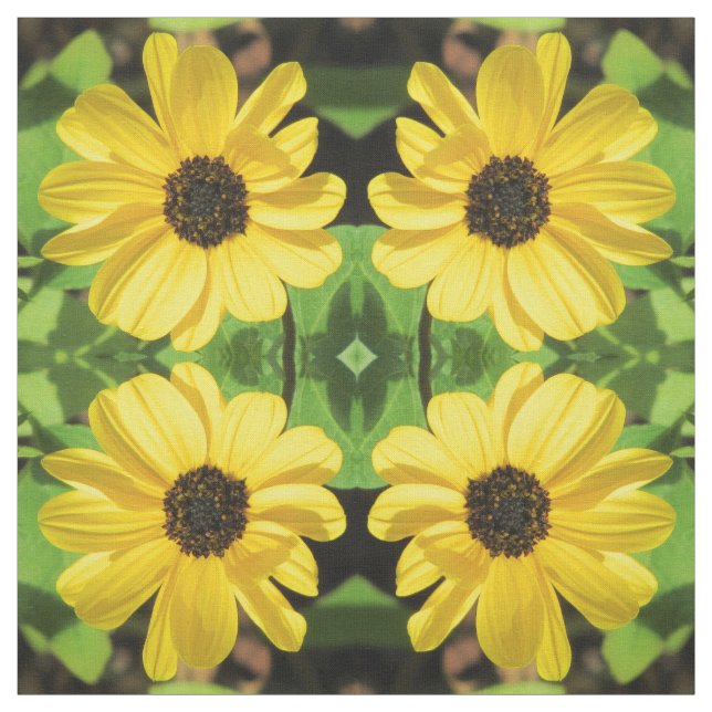 Black Eyed Susan Blommigt Fabric Tyg (Provkarta)