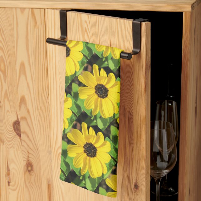 Black Eyed Susan Blommigt Kitchen Towel Kökshandduk (Thirds Fold)