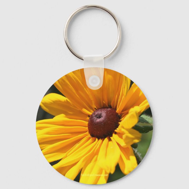 Black Eyed Susan Blomsterfotografi Keychain Nyckelring (Framsida)