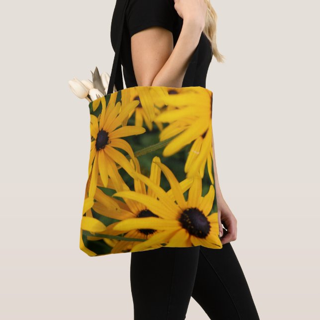 Black Eyed Susan Bright Gult Tygkasse (Närbild)