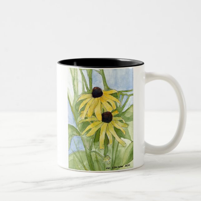 Black Eyed Susan ceramic cup Två-Tonad Mugg (Höger)
