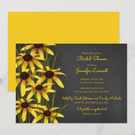 Black Eyed Susan chalkboard möhippa Inbjudningar