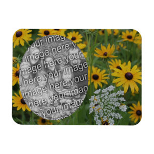 Black Eyed Susan Fält Ram lägg till ditt foto Magnet