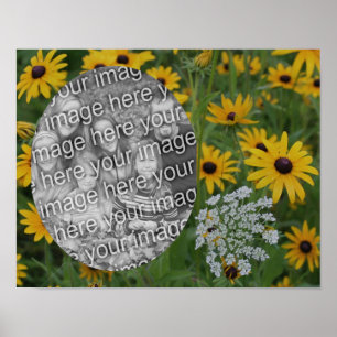 Black Eyed Susan Fält Ram lägg till ditt foto Poster