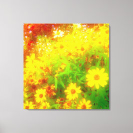 'Black-Eyed Susan Field' Lindad tryck på canvas