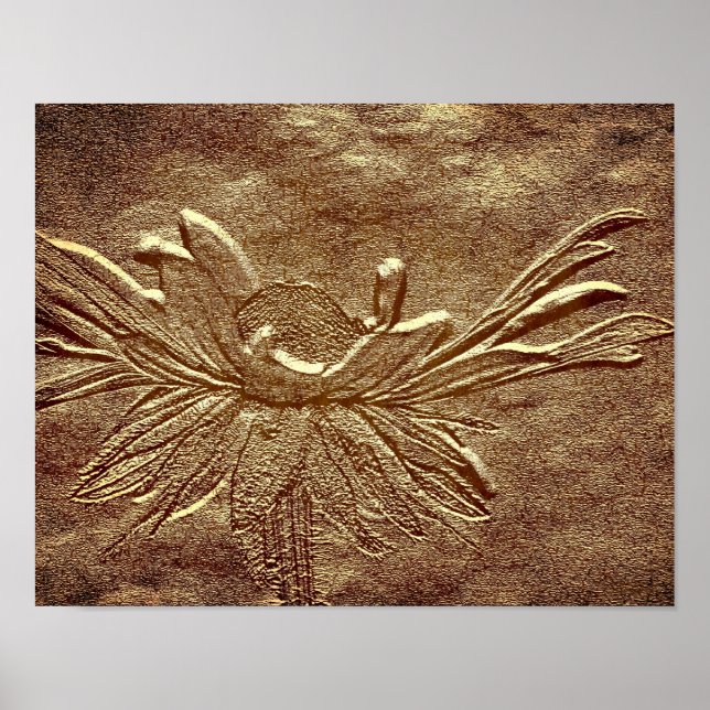 Black Eyed Susan Flower Art Sculpted Effect Poster (Framsidan)