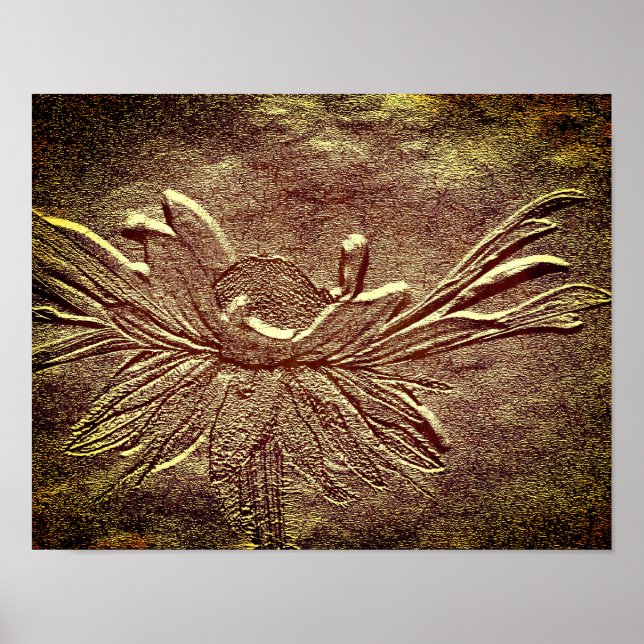Black Eyed Susan Flower Art Sculpted Effect Poster (Framsidan)
