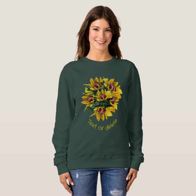 Black Eyed Susan Flower Bouquet Personlig T Shirt (Hel framsida)
