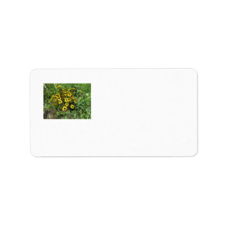 Black Eyed Susan Flower Lable Adressetikett