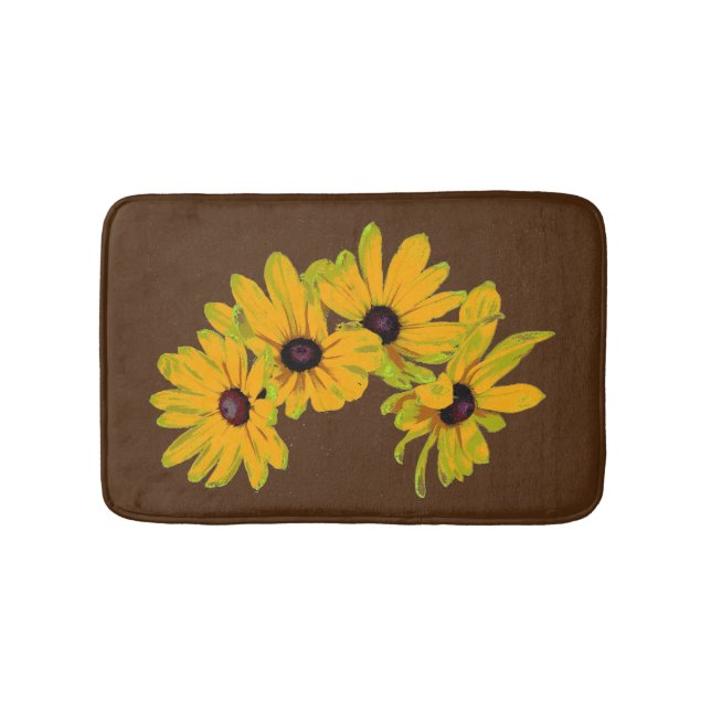 Black Eyed Susan Flowers Bath Mats Badrumsmatta (Framsidan)