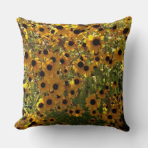 Black Eyed Susan Flowers Gult Brown Grönt Pillow