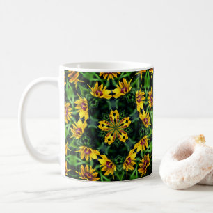 Black Eyed Susan Kaleidoscope Flower Art Kaffemugg
