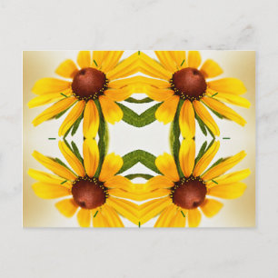 Black-Eyed Susan Kaleidoscope Mönster Vykort