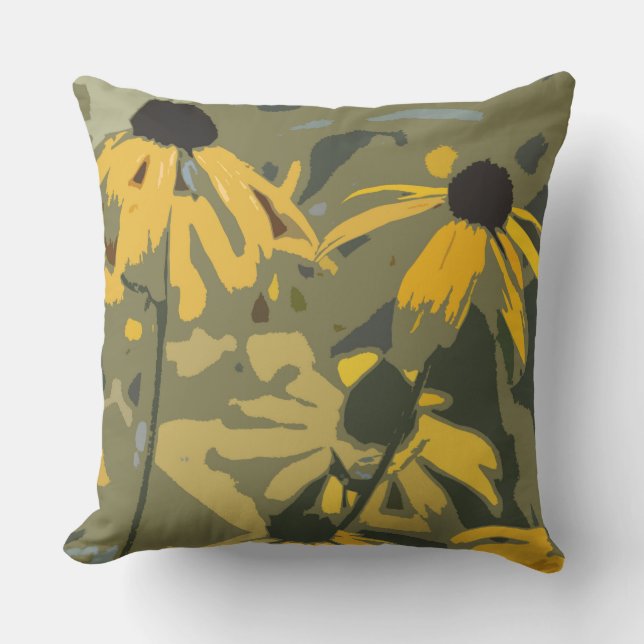 Black-Eyed Susan Rudbeckia Design OUTDOOR-kudde Kudde (Framsida)