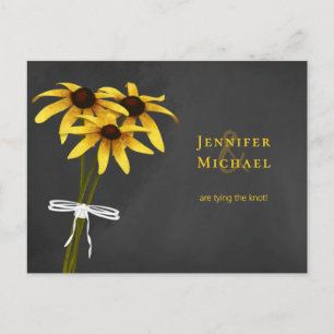 Black Eyed Susan sparar datumet som gifter sig Meddelande Vykort