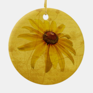 Black-Eyed Susan Wildblomma Julgransprydnad Keramik